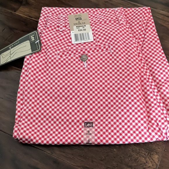 NWT Lee Gingham Check Capris - Picture 5 of 5